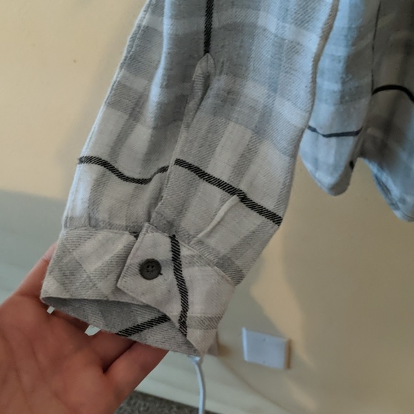 Cloth n Stone Plaid fleece tunic top - Picture 4 of 5